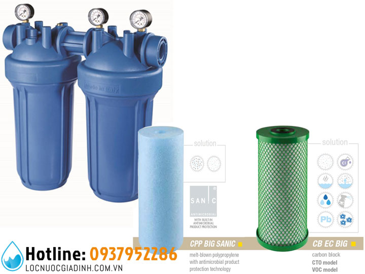 Bộ Lọc Nước Đầu Nguồn Atlas Filtri DP BIG SANIC DUO
