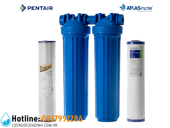 Bộ Lọc Nước Đầu Nguồn Pentair Big Blue Atlas Filtri 20 inch