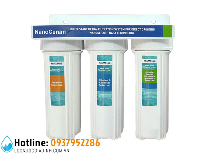 Máy Lọc Nước Nanoceram 10 in 3 Lõi