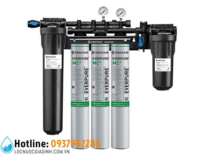 Máy Lọc Nước Pentair Everpure High Flow CSR Triple-MC2